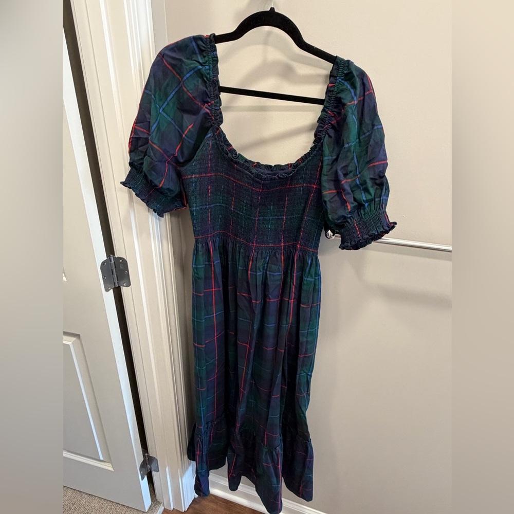 Hill House Multicolor Plaid Nap Dress